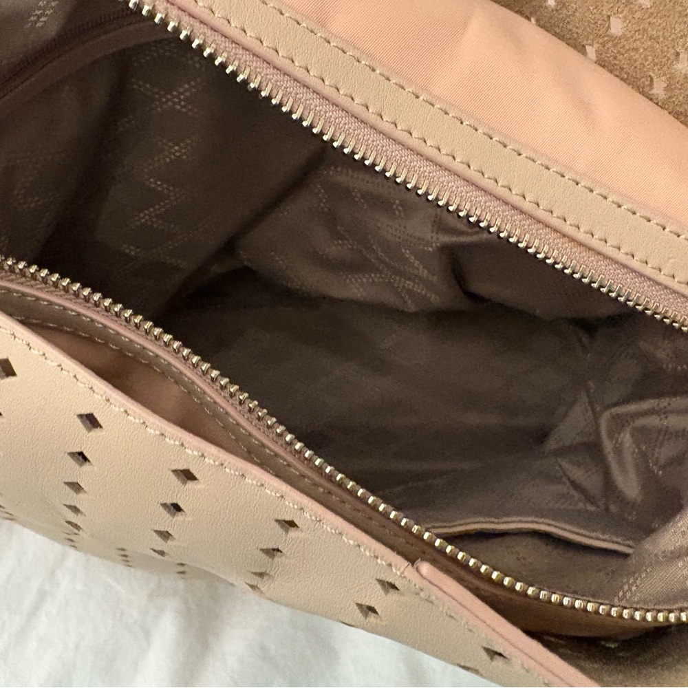 Gorgeous Pourchet Paris shoulder bag- soft pale pink/cream leather - Picture 8 of 16